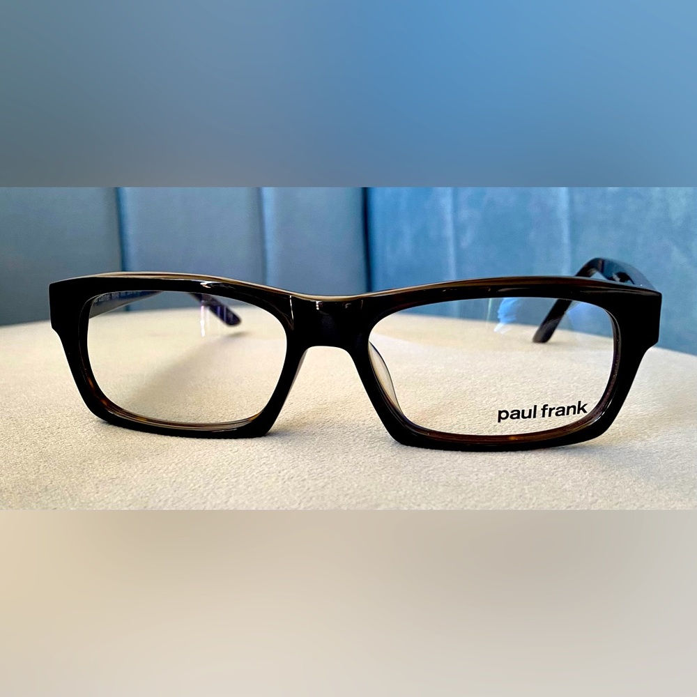 Brand New Paul Frank Black Brown Rectangle “Stair Claimer” Eyeglasses RX46